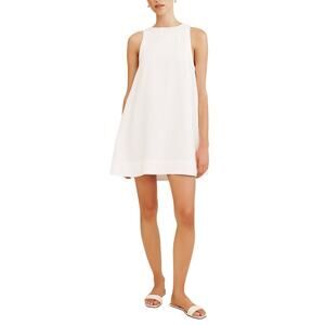 Posse Linen White Poppy Dress Size L